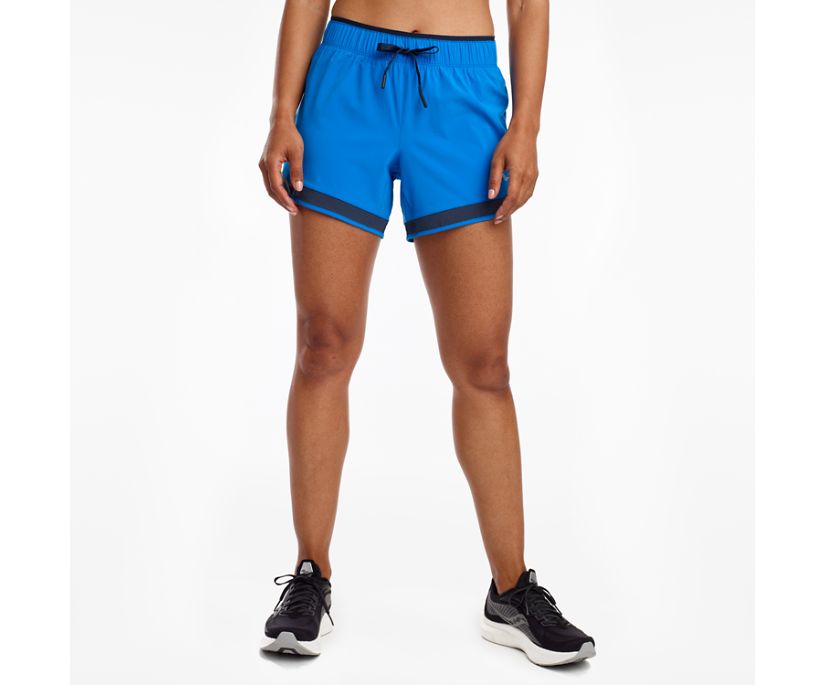 Saucony Outpace 5" Shorts Dam Blå | Sverige 899KOR